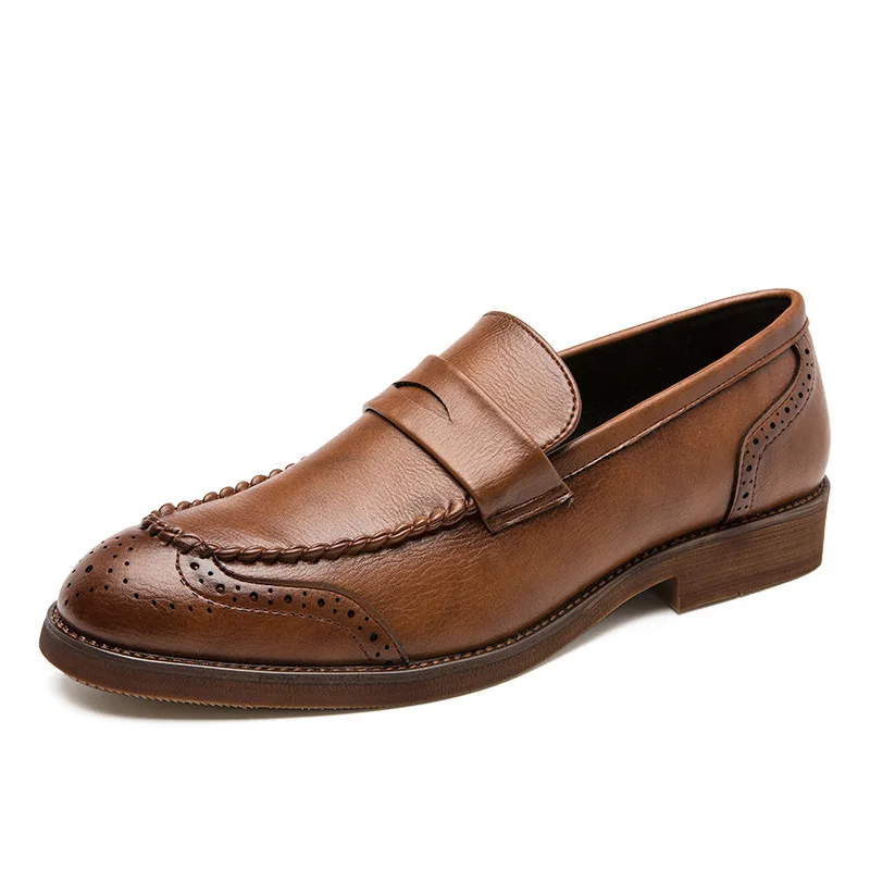 Men Shoes Fashion Loafers Comfy PU Leather Men's Flats Luxury Brand Male mocasines Footwear Men Big size Casual Shoes2025