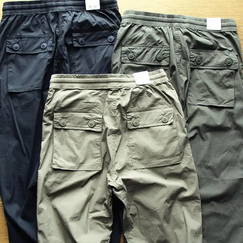 

Ультратонкие быстросохнущие летние камуфляжные мужские повседневные брюки с высокой эластичностью, свободные брюки-чинос, облегающие молодежные модные брюки от бренда