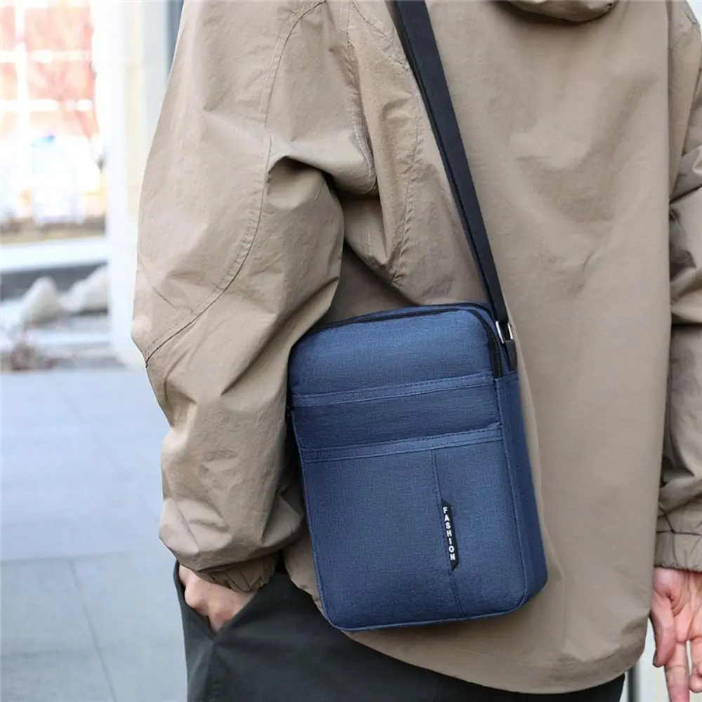 Nieuwe Oxford Doek Heren Crossbody Tas Grote Capaciteit Multi-Layer Schoudertas Rits Waterdichte Business Man Messenger Bag