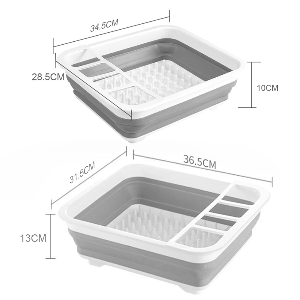 Foldable Dish Rack Dish Tableware Plate Drying Rack Storage Organizer Basket Space Saving Dish Bowl Tray Kitchen Accessories