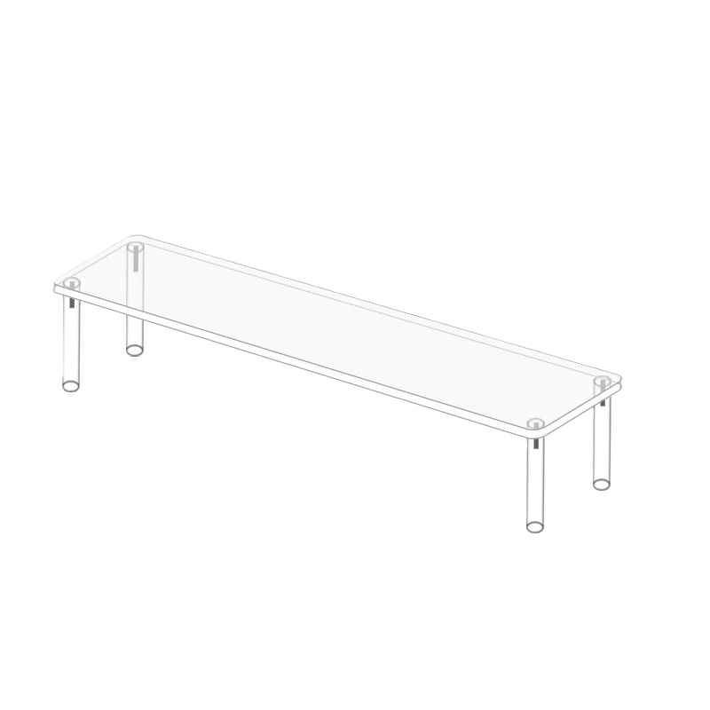 Transparent Shelf Risers 30cm Long Display Rack For Dessert Collectible Dolls Makeup Storage Home Party Event Showcase T