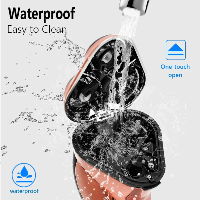 เครื่องโกนหนวดไฟฟ้าแบบชาร์จไฟได้สำหรับหนวดเคราผู้ชายเครื่องโกนหนวดไฟฟ้าทั้งร่างกายล้างทำความสะอาดได้ทั้งเครื่องโกนหนวดแบบเปียกแห้งสองการใช้งาน