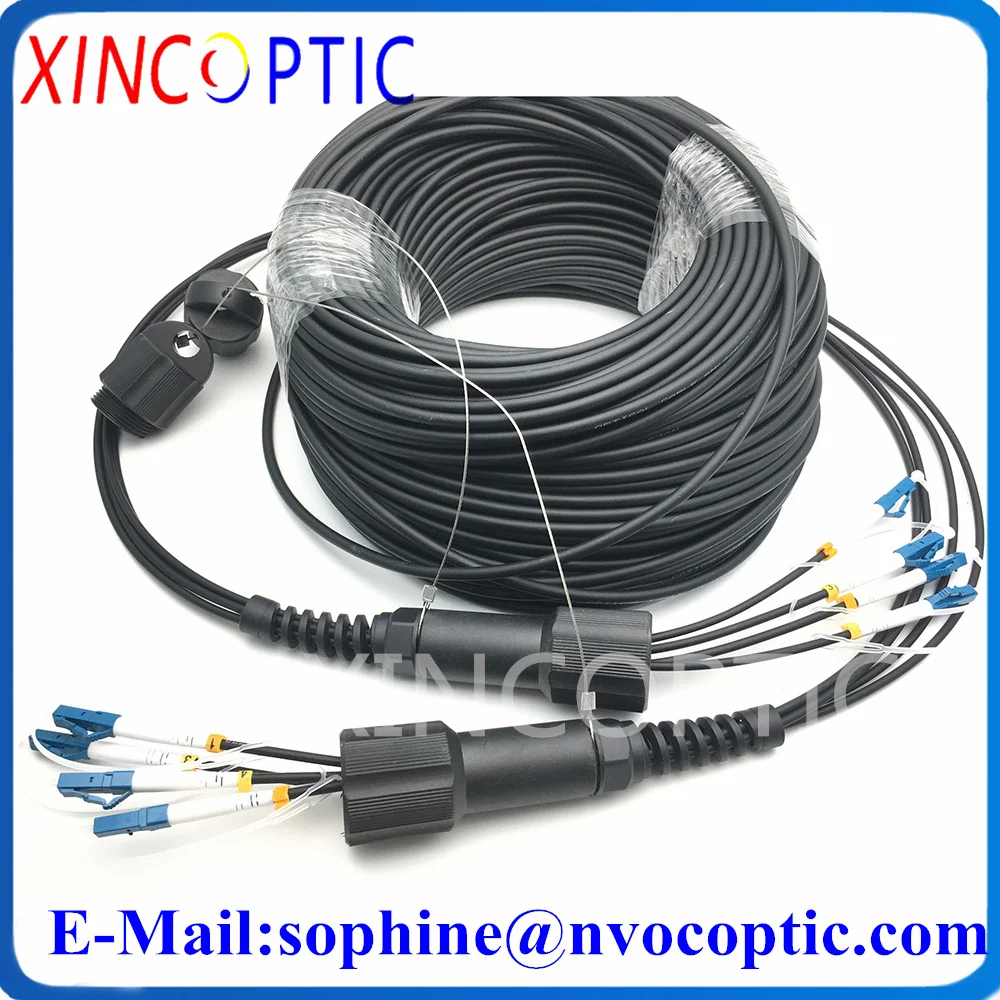 

4Cores 50M SM G657A1,LSZH,1Pcs PDLC/UPC(4Fibers) to PDLC Fiber Jumper,4C LC/SC/FC/STUPC Armored Fiber Optical Patch Cord Cable