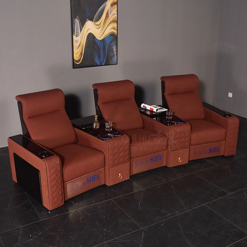 Home Cinema High End - High End Nubuck Leather 3seater VIP