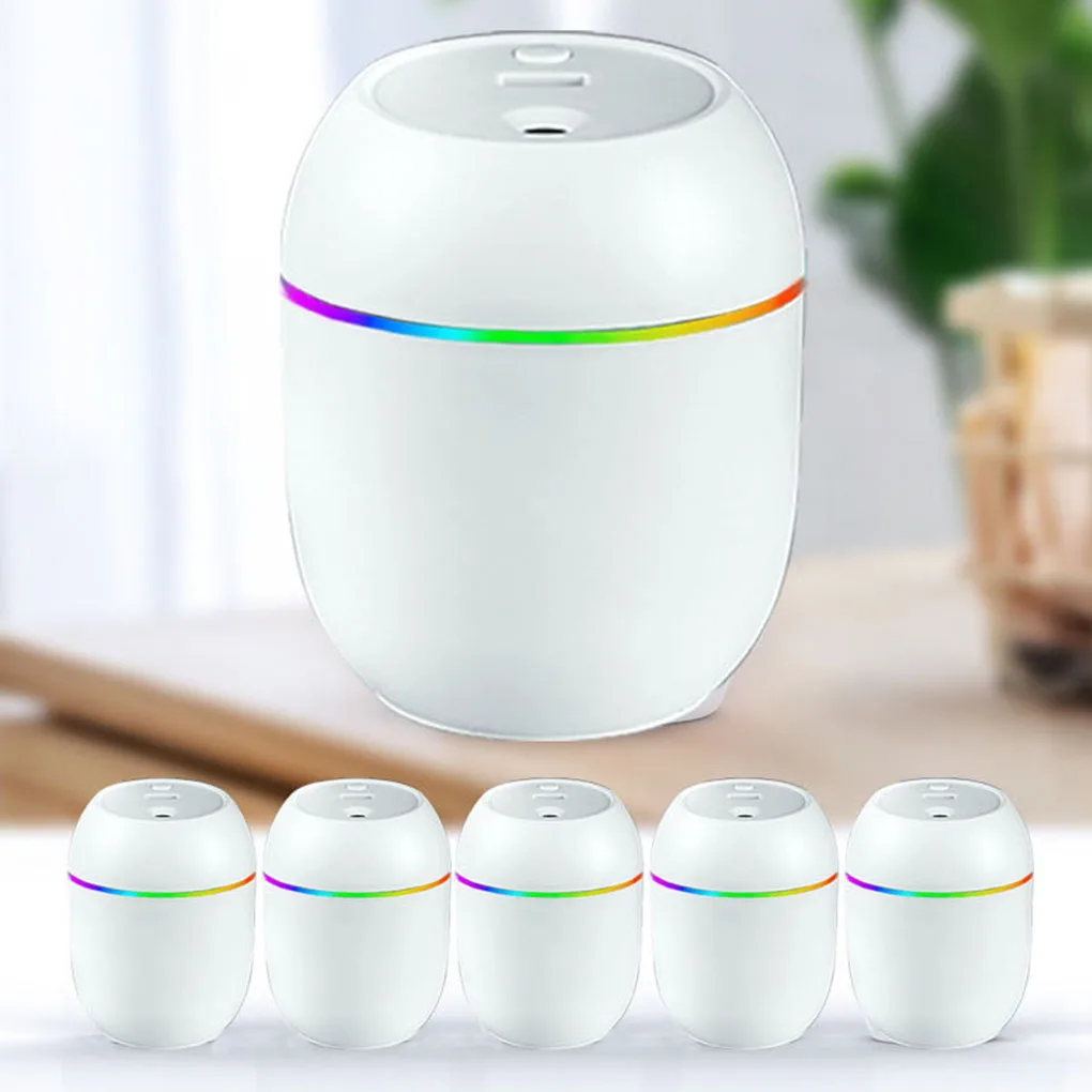 250ML Mini Ultrasonic Air Humidifier Desktop Aroma Essential Oil Diffuser For Home Car USB Fogger Mist Maker with LED Night Lamp