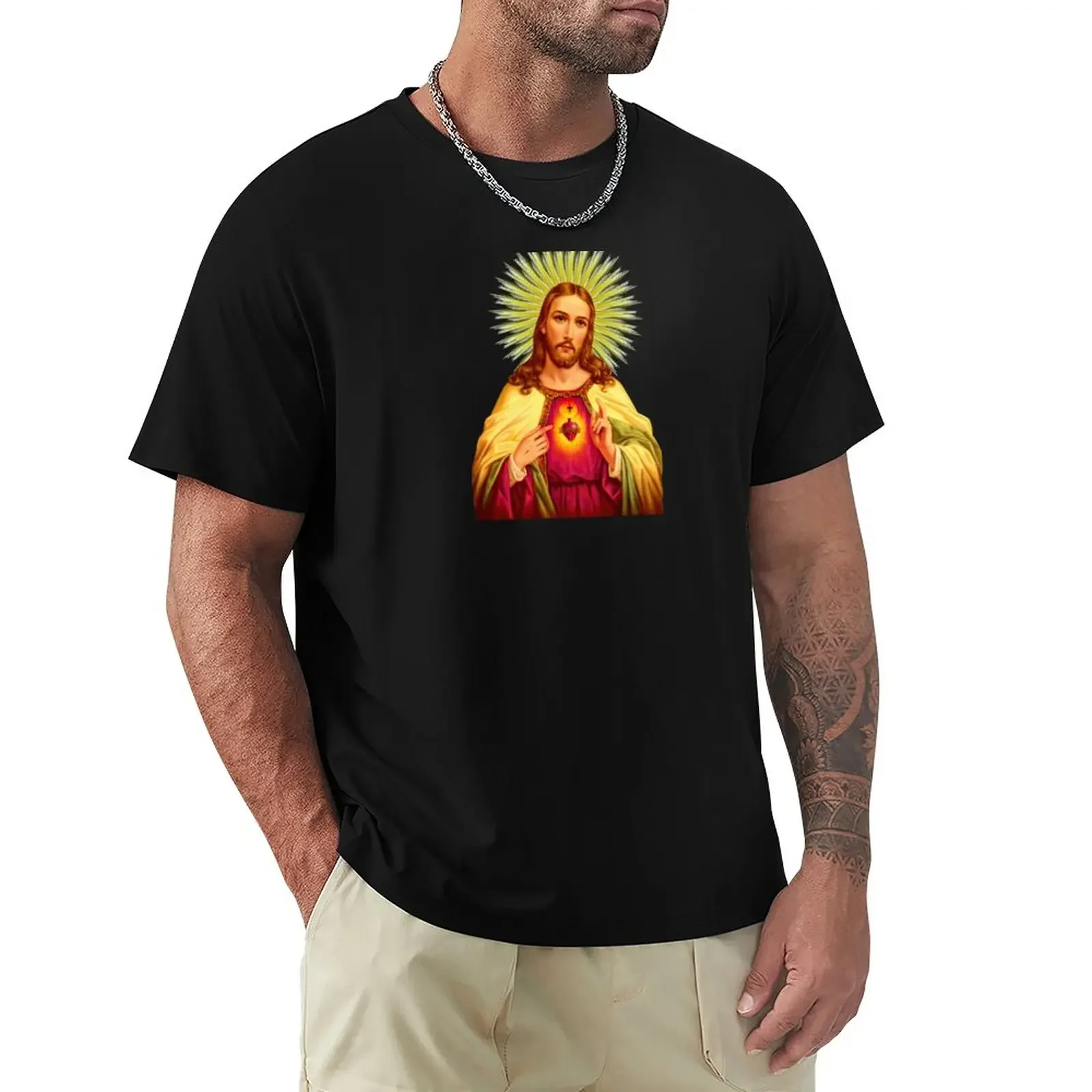 Camiseta del Sagrado Corazón de Jesús para hombre