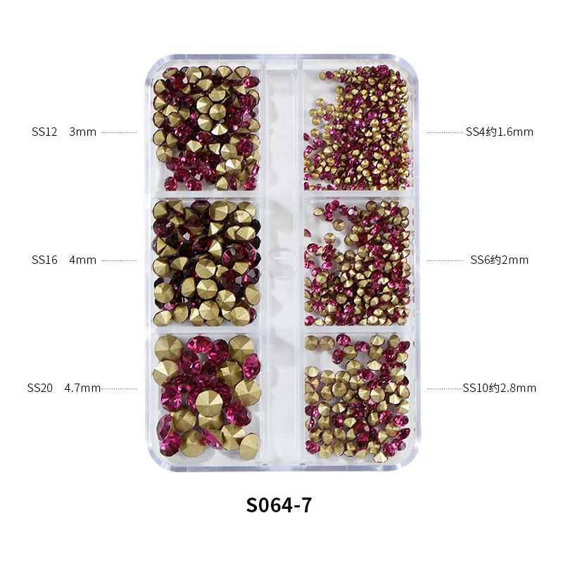 1000 pièces SS4-SS20 blanc rose gemmes diamant ongles breloques décorations Strass cristal Strass Nail Art décoration accessoires