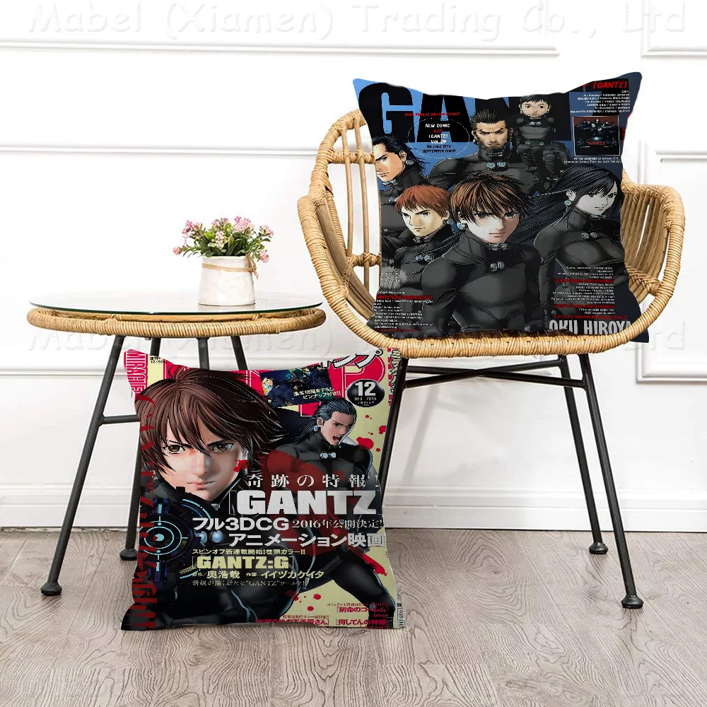 Japanese Anime Gantz Personalized Pillow Cover Kids Bedroom Wild Party Decor Pillowcase Kid Birthday Shower Gift