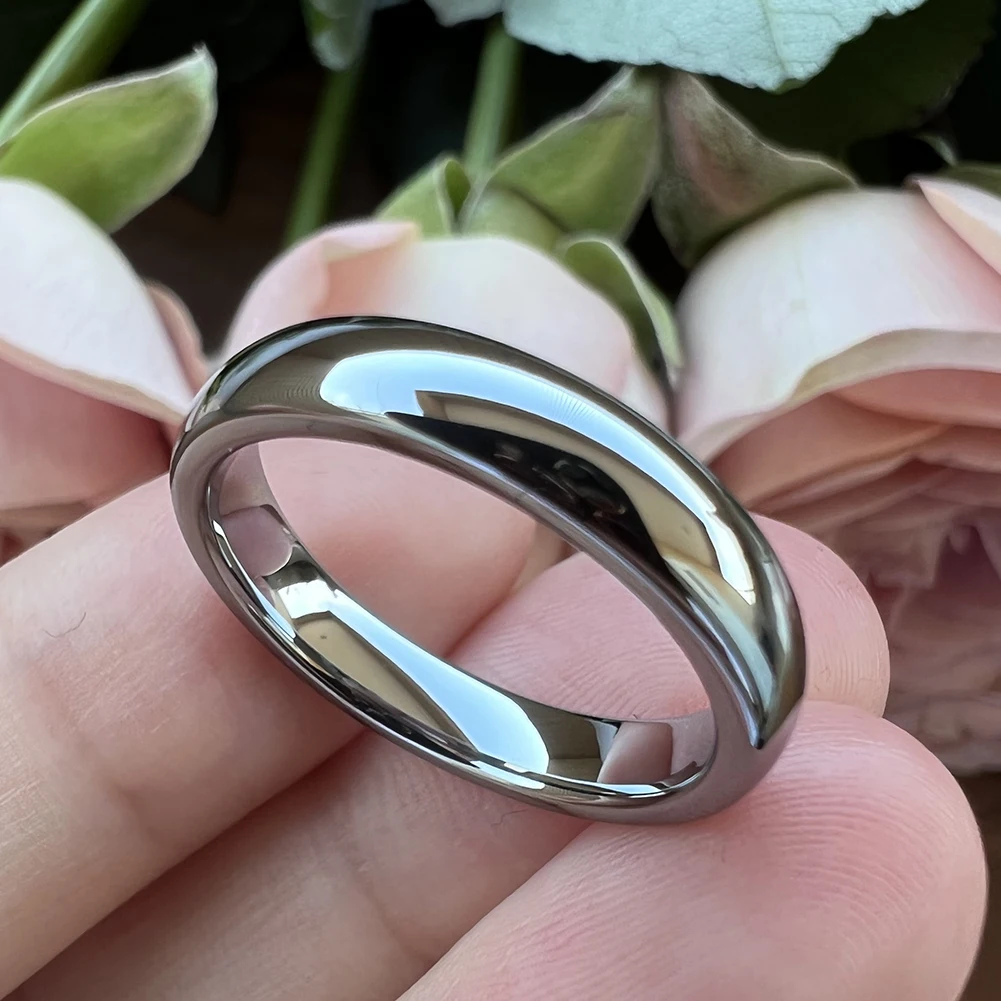 3MM Wemen der Wolfram Hochzeit Ringe Für Männer Mode Engagement Gewölbtem Bands Poliert Fertig Komfort Fit – Detail 12