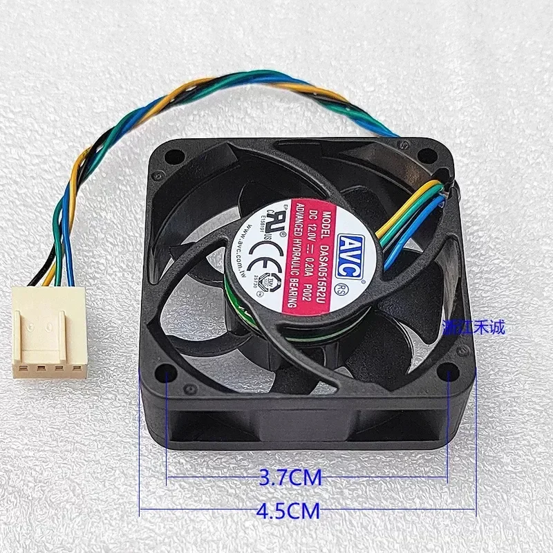 for AVC 4515 4.5CM Cooling Fan DASA0515R2U 12V 0.20A 4-Wire Speed Regulation New Genuine