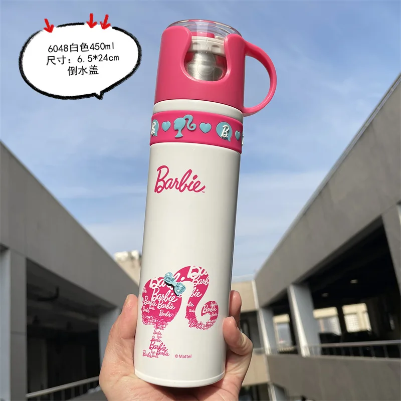 Anime Barbie Stainless Steel Thermos Cup Cartoon Student Large-capacity Direct Drinking Cup Cute Boys Girls Portable Straw Cup