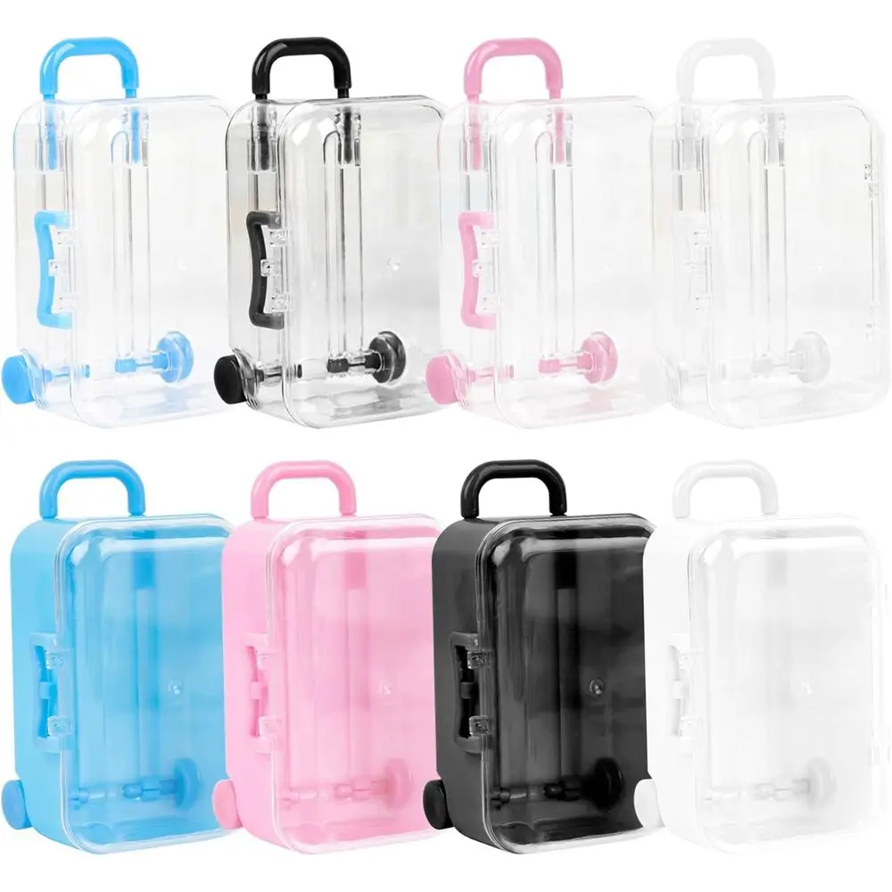 Mini Suitcase Travel Candy Boxes - 8 Pack, Ideal for Weddings & Home Decor, 2.9x2x1.4