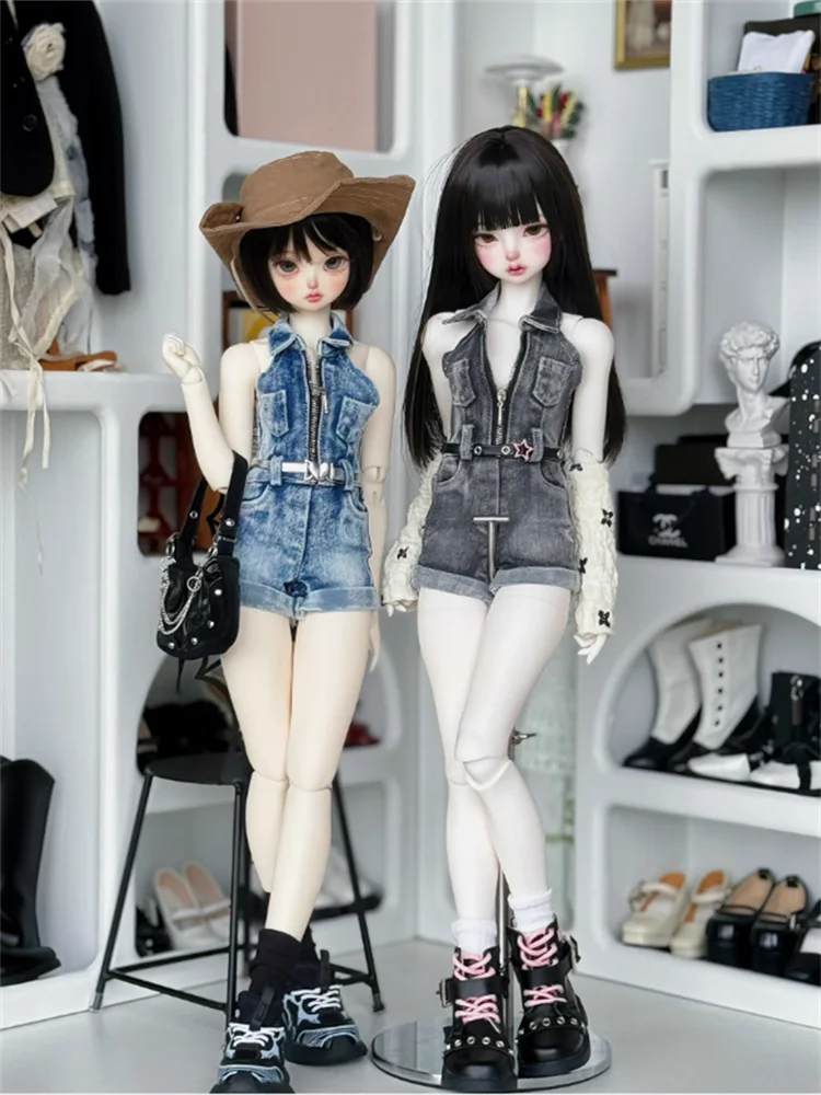 1/4 MSD MDD Doll One-piece Denim Shorts For BJD Doll Clothing Accessories(No Doll)