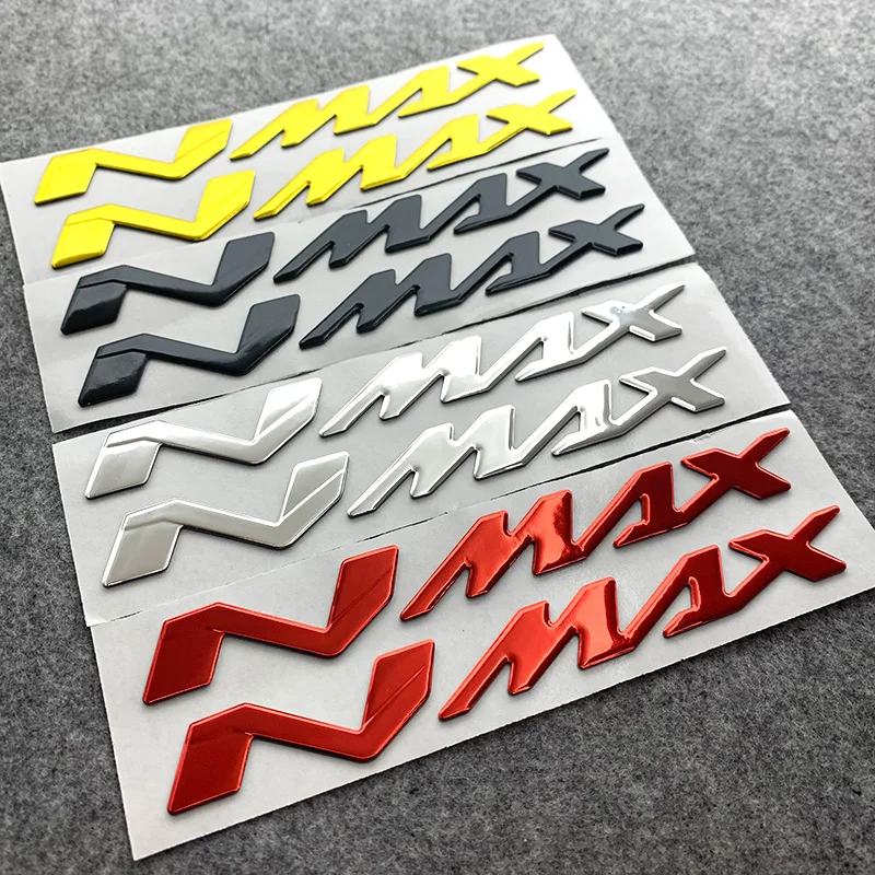 NMAX 3D Motorcycle Sticker Accessories LOGO Badge Chrome Soft Plastic Decals For Yamaha NMAX N MAX N-MAX 155 250 400 125