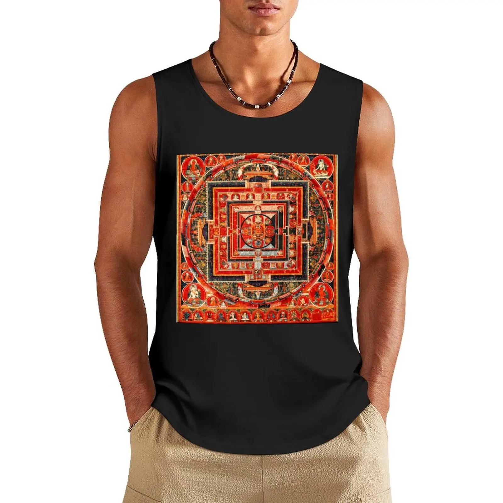 

Buddhist Hindu Mandala 9 Tank Top tops Man sleeveless shirt Clothing