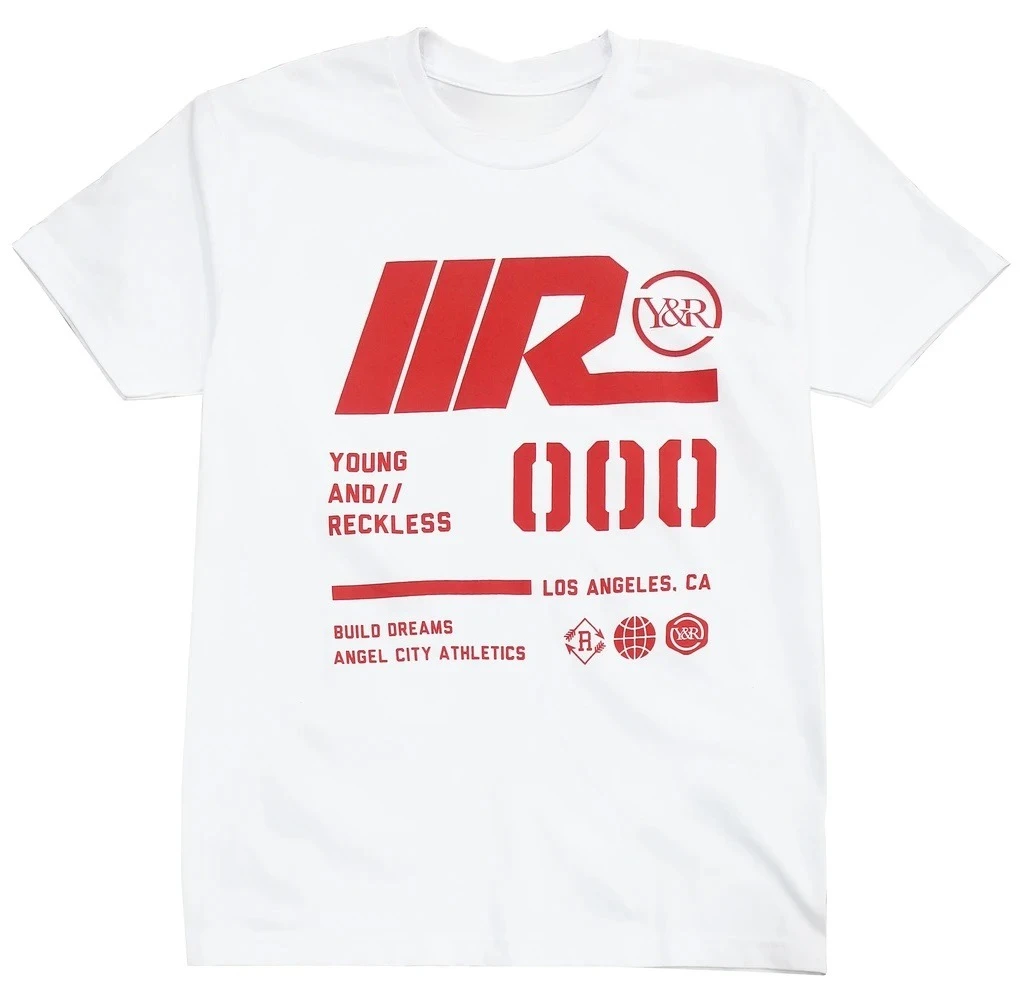 

Young & Reckless Men's Racing 000 Y & R Logo Graphic Tee T-Shirt High-end Luxury Is for Both Men and Women Top Y2k