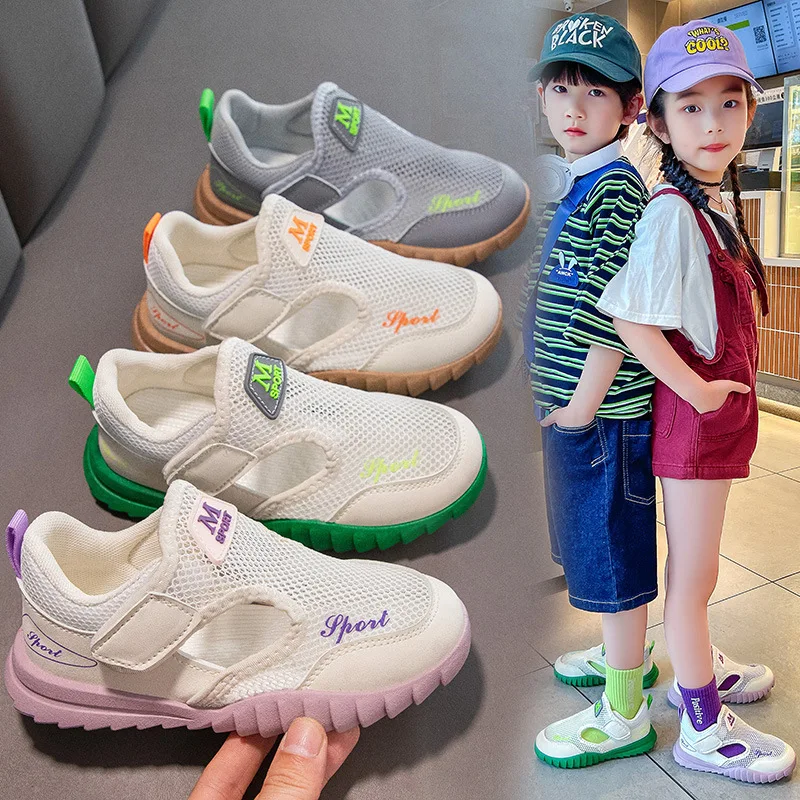 Zapatillas de Moda 2026 para Niños, Sandalias Deportivas de Verano para Niñas Pequeñas, Calzado Transpirable para Correr, Zapatillas de Verano para Niños