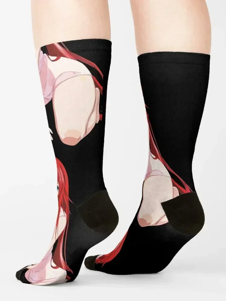 Rias Gremory Sexy Waifu V2 |   Calcetines DXD para escuela secundaria, calcetines de moda japonesa para escalar, hombres y mujeres