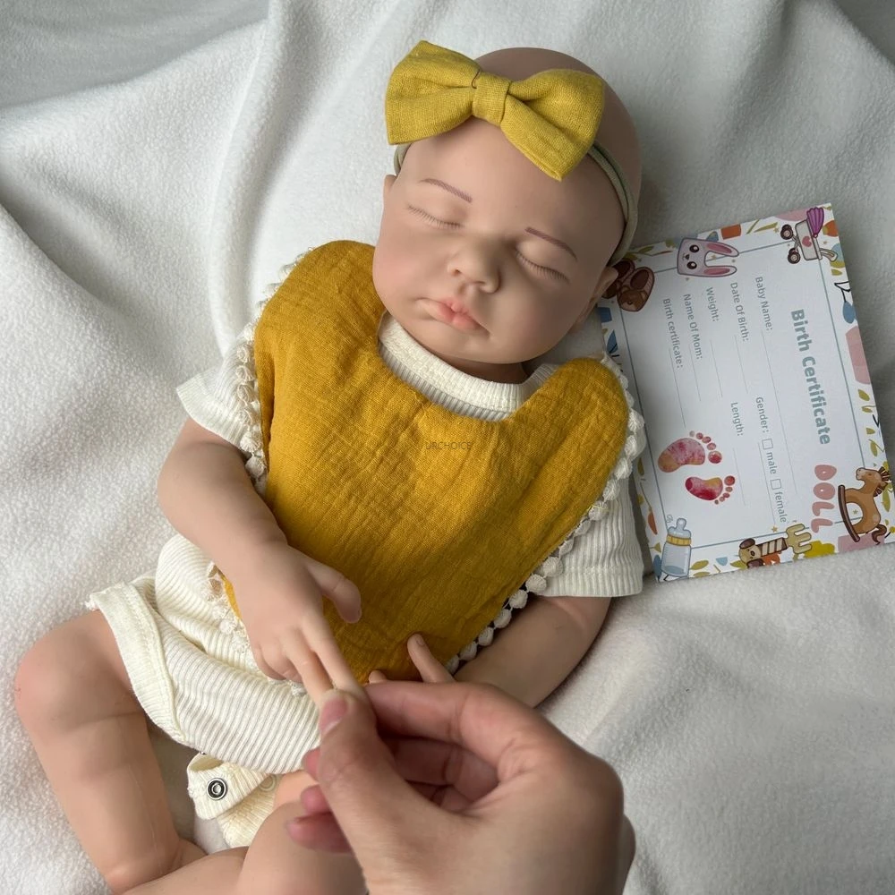 Lifelike 20Inch Full Body Soft Silicone Reborn Baby Girl/ Boy Dolls Realistic Textures Durable Materials As Keepsakes Kids Toy