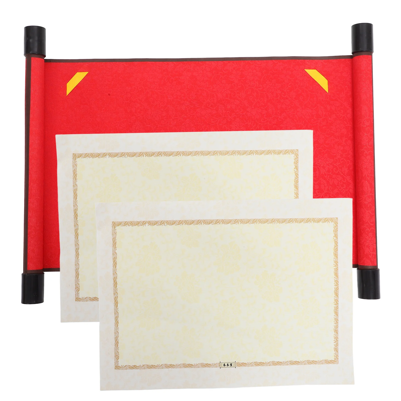 

1Set Red Double Scroll Paper for Calligraphy Brush Writing Ink Painting Watercolor Drawing Multi-Function Blank Hanging