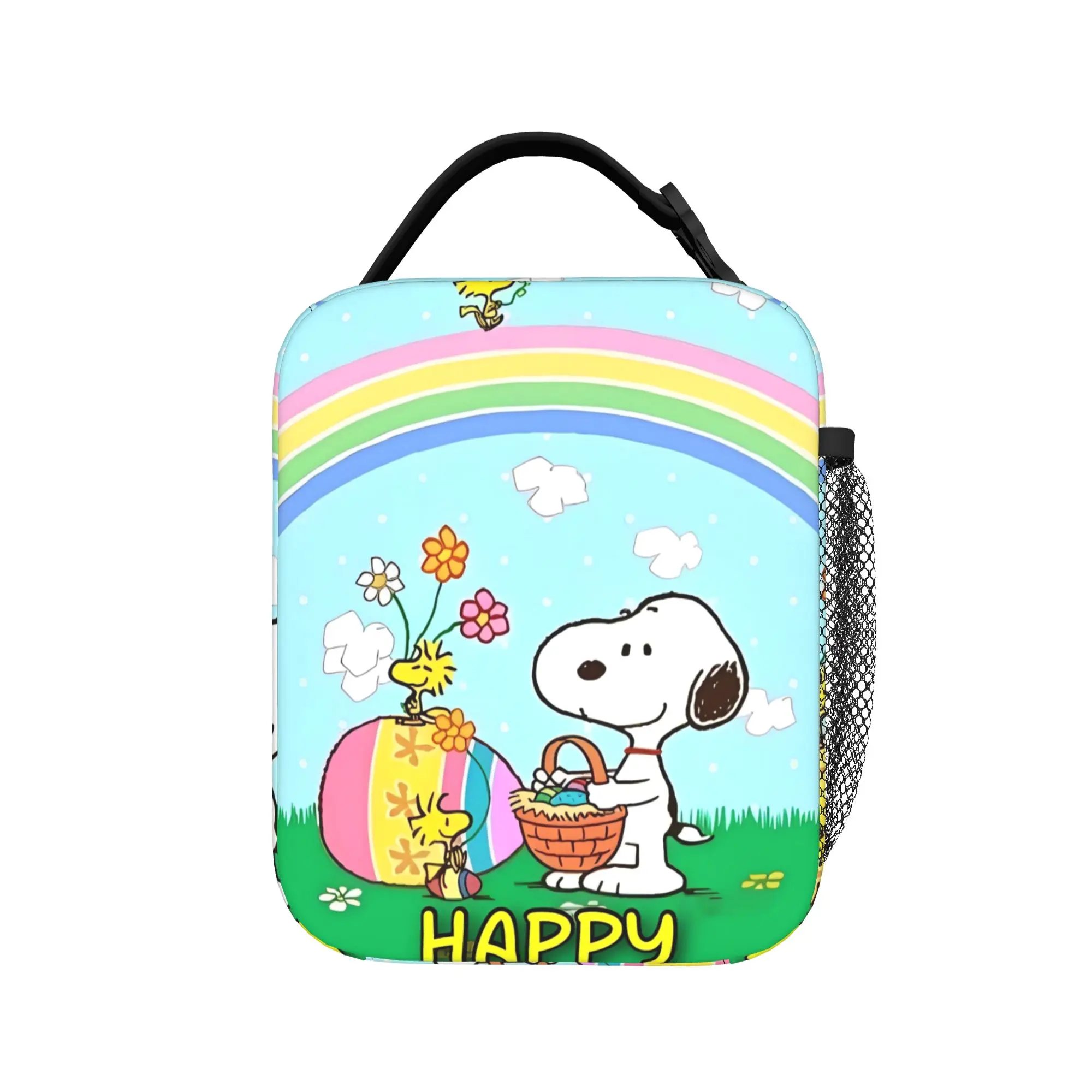 

Happy Easter Eggs Snoopy Insulated Lunch Bag Thermal Bag Reusable,Lunch Container Tote Lunch Box Food Bag Office Travel