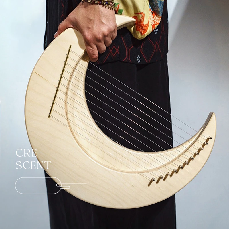 HLURU Moon Lyre Harp 8/11/15 Strings Orpus Celestial Lyre Piano Harp Lyre Harp  Portable Instrument