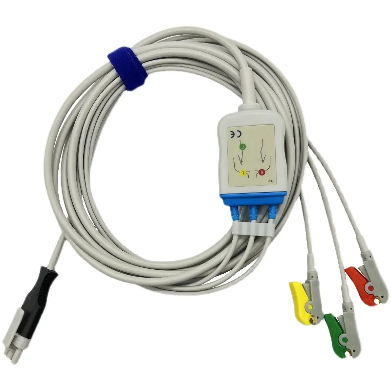 Compatible with Primedics Defibrillators XD1/M290 3-lead Monitoring Wire Dynamic ECG Lead Wire