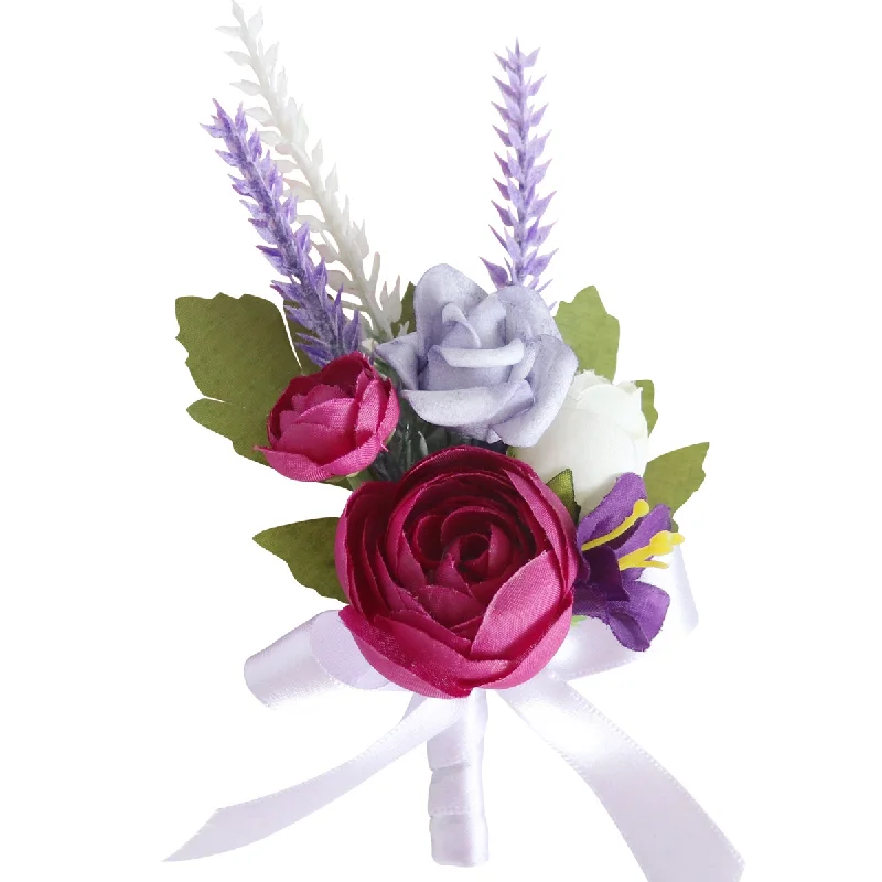 Boutonniere En Pols Corsage Europese Stijl Bruiloft Bruidegom, Bruid, Getuige, Bruidsmeisje, Ouders, Bruiloft Banket, Vrienden,