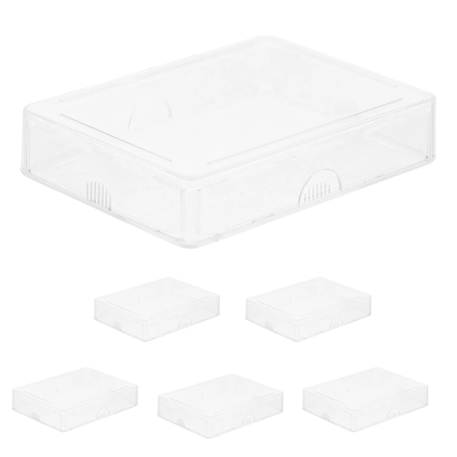 

6 pcs Clear Plastic Storage Box Transparent Holder For Playing Cards Trading Deck Cases Pokers Card Case Game Card