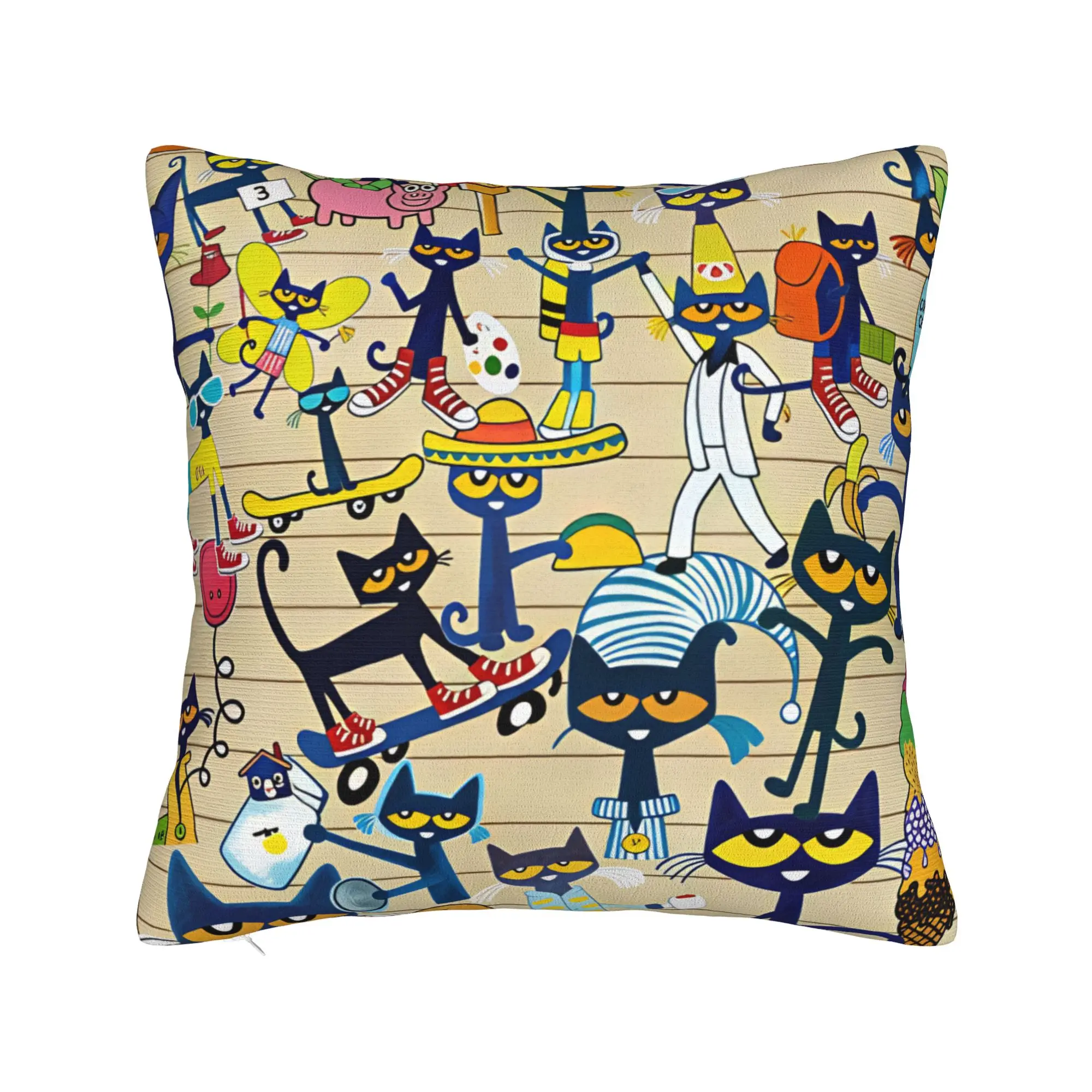 Pete the Cat I Love My White Shoes Pillowcases  Morden Pillow Case For Sofa Home Decoration Design Pillow Cover