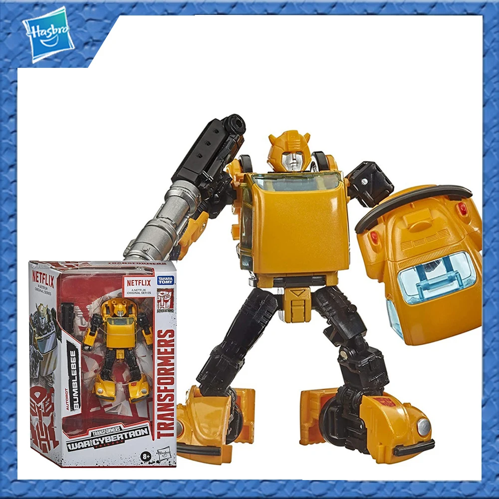 Original Hasbro Transformers Wfc Trilogy Netflix Autobot Bumblebee Action Figures Model Toy Gift Collectible