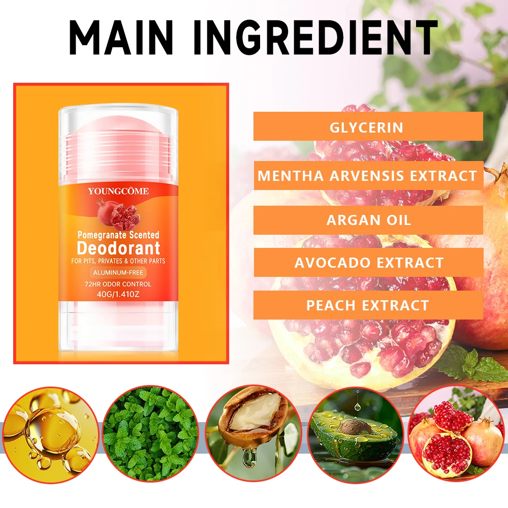 Full body deodorant Women's Pomegranate Vanilla Deodorant Lotion Multiple Fruits Perfume Exciting Ambiguous Atmosphere Long Last