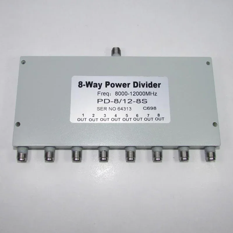 PD-8/12-8S 8-12GHz 20W X Wave Band RF Microwave SMA 8-way Power Divider