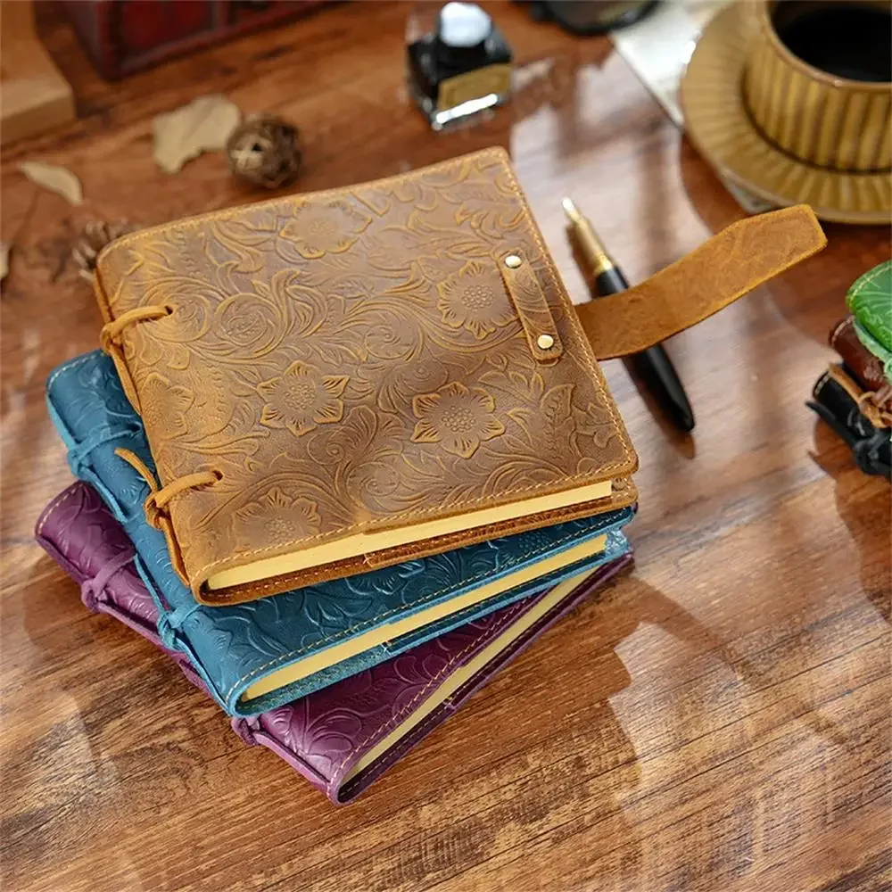 Real Leaather Notebook Vintage Sytle Journal 200 Pages Handmade Gift