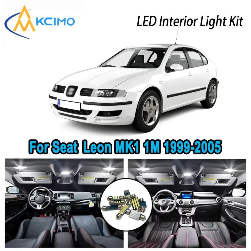 

Для Seat Leon MK1 1M 1999-2005 2000 2001 2002 Премиум Яркий светодиодный внутренний купол Карта багажника Комплект автомобильных светодиодных ламп Canbus без ошибок