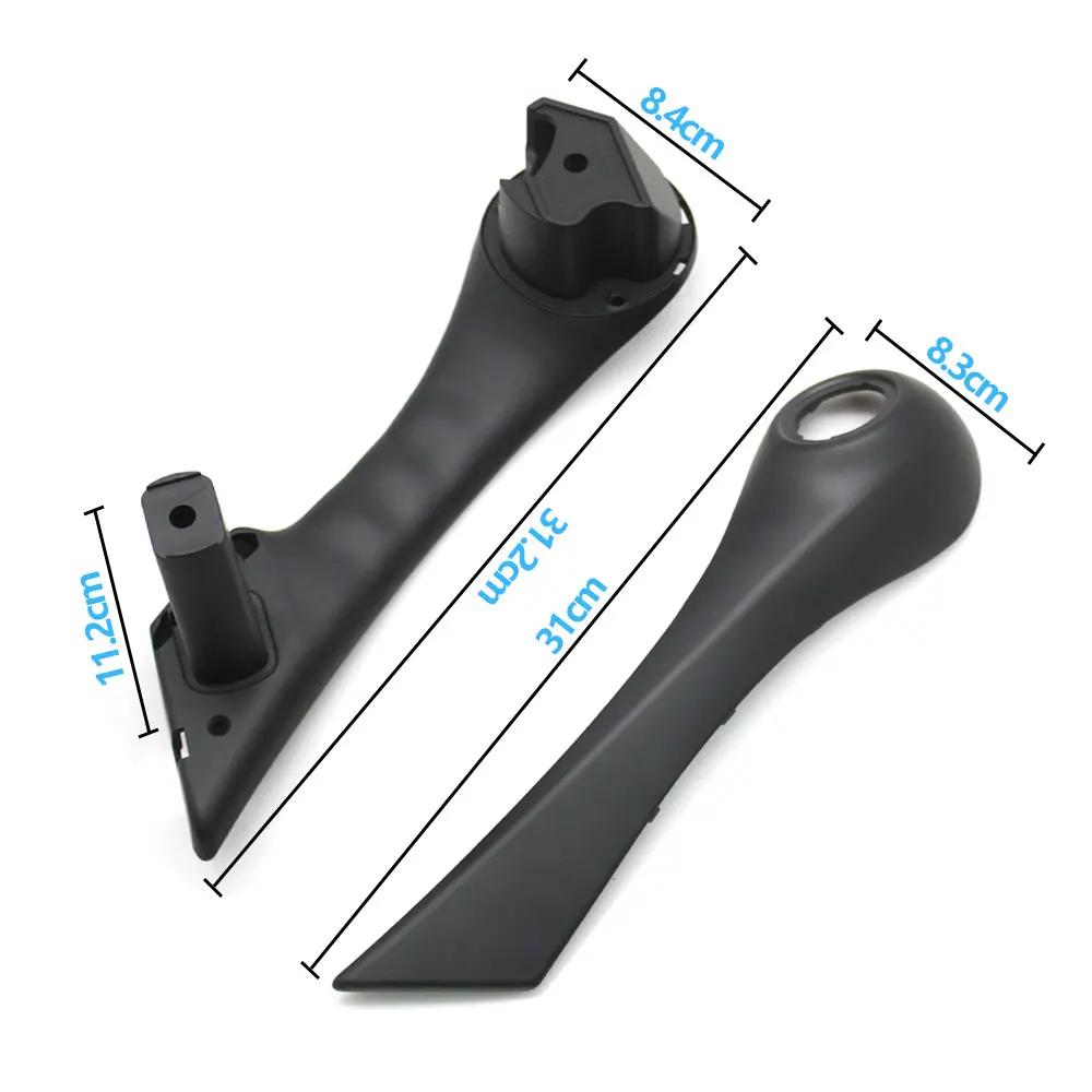 2 Stück Auto-Innentürgriffe Links und Rechts mit Außendeckel für Renault Megane 2 MK2 X84 2002-2008 8200297158 8200297171 – Detail 4