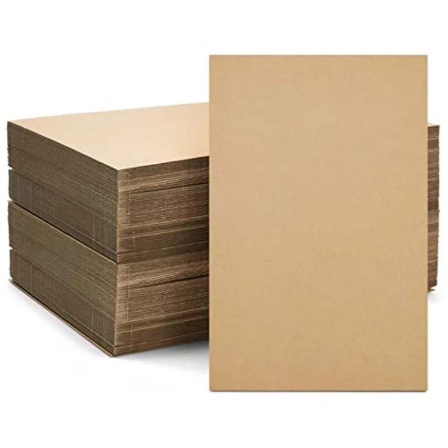 

Corrugated Cardboard Sheets - in, 2mm Thick, Brown, 50-Pack - Flat Packagg serts for Cardboard Mailers - Craft Board Projects