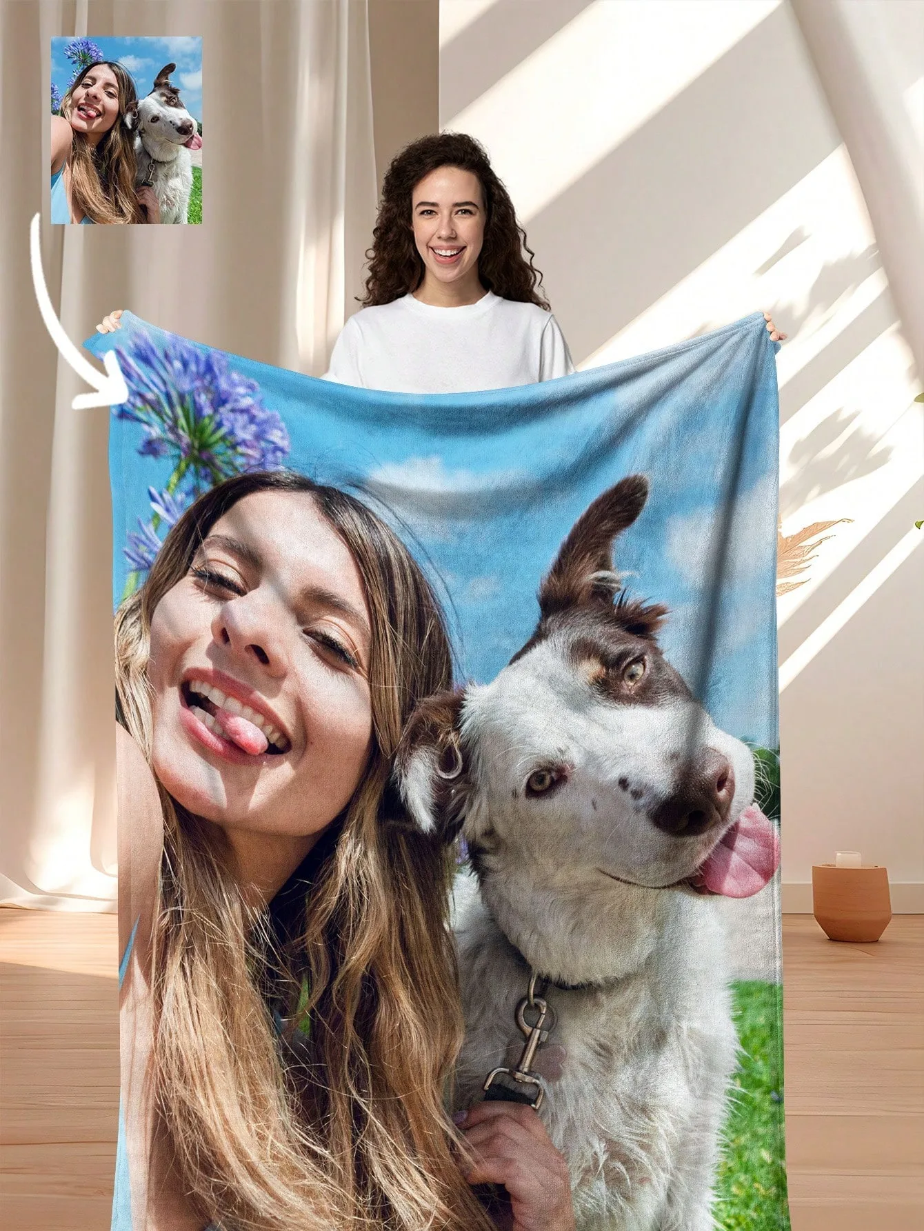 1 Stück individuelle Decke mit Fototext, personalisierte Decke, individuelle Überwurfdecke, individuelle Geschenkdecke für Familie, Freunde
