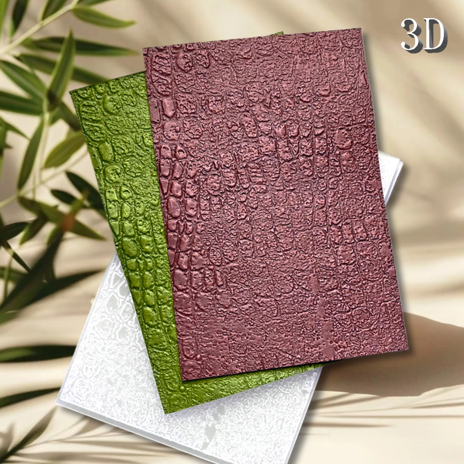 Hintergrundvorlage aus Krokodilleder, geprägter Bastelpapierordner, DIY-Sammelalbum, 3D-Texturkartenproduktion, Fotoalbum, 1 Stück