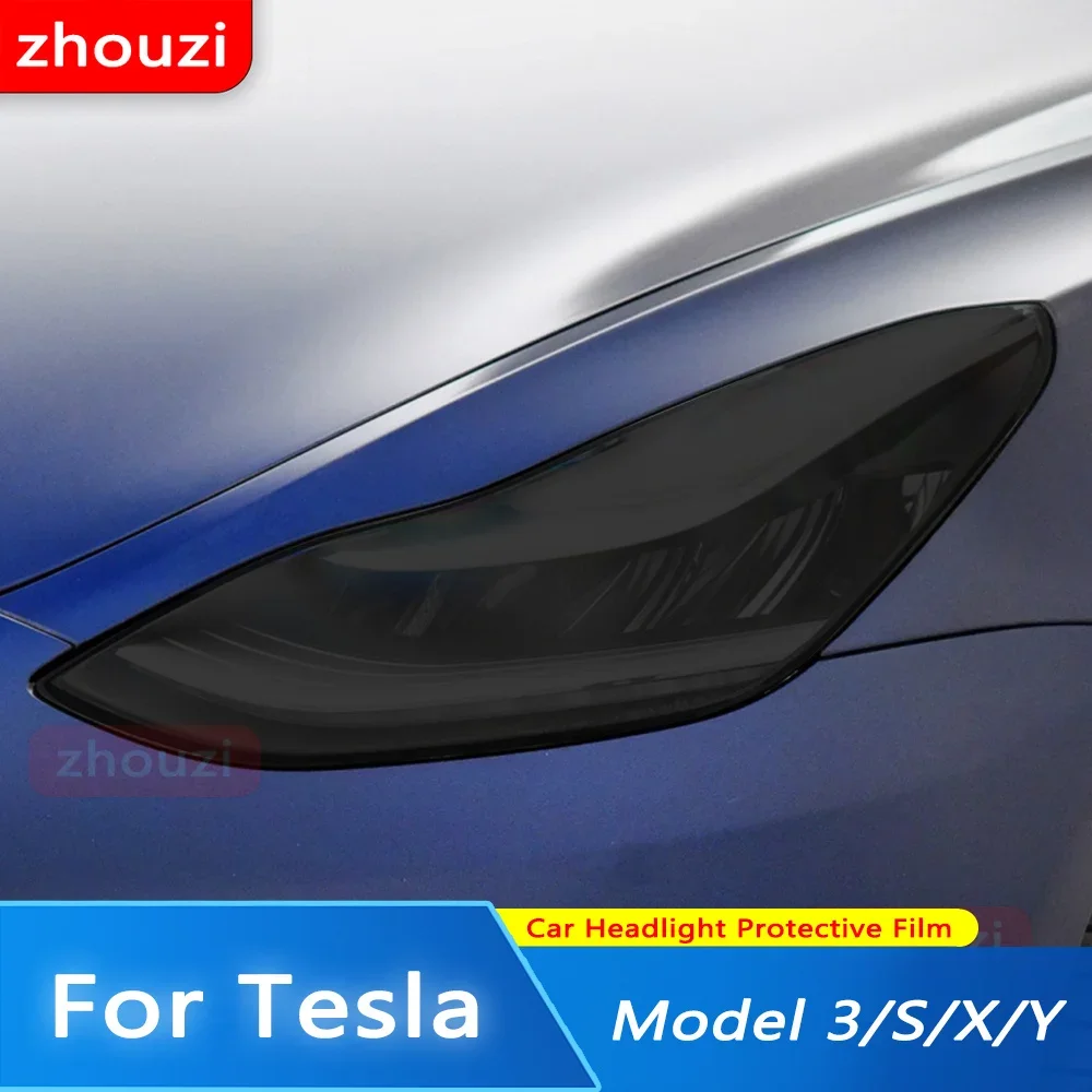 

Для Tesla Model 3 X Y S автомобильные фары оттенок дымчатая черная защитная пленка защитная прозрачная наклейка из ТПУ 2 шт. аксессуары