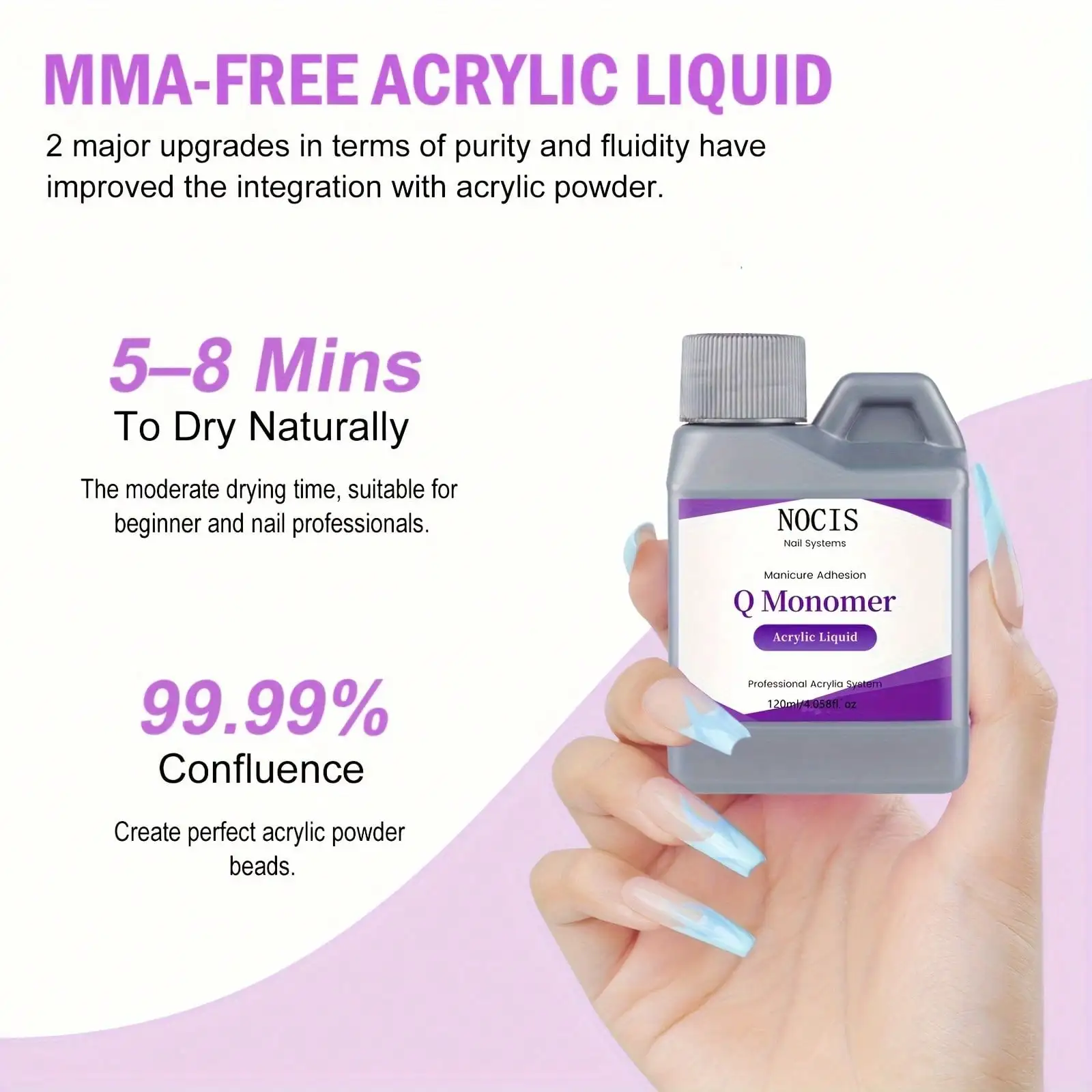 120g Professional Acrylic Nail Kit , Pink Acrylic Powder, Monomer Liquid, Nail Brush, Nail Forms, For DIY Nail Extension And Salon Use - Beginner Friendly, Easy To Use, Long-Lasting, And Salon-Quality Results