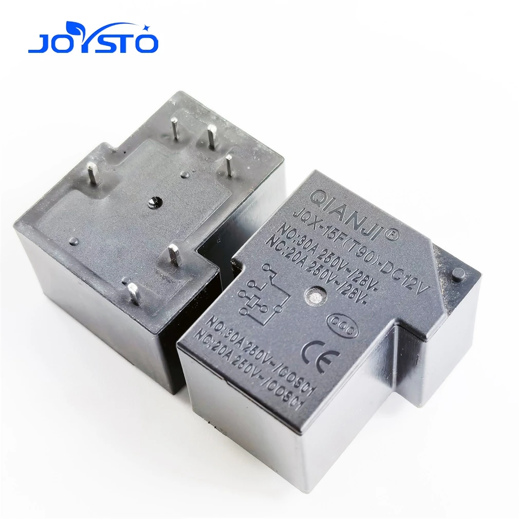 2 pieces JQX-15F(T90)-DC12V JQX-15F(T90)-DC24V QIANJI Power Relay 6-pin 30A One Open And One Close