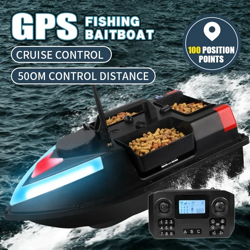 GPS 500m Dual Motor 2KG Load Remote Control Fishing Bait Boat