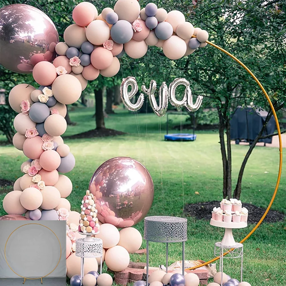 1pcs Wedding Round Arch Stand Kit Metal Balloons Arch Stand Flower Frame Circle Arch Decor Birthday Party Gatherings Supplies