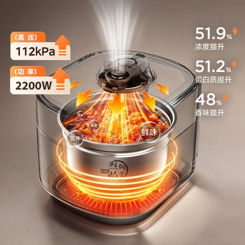 2026 New S7 IH Pressure Cooker, Titanium Zero Fluoride 112KPa Multifunctional Household High Pressure Rice Cooker