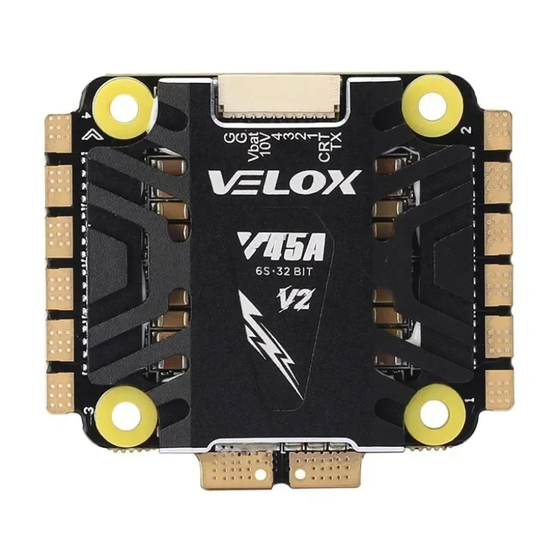 

1pcs/VELOX PACER V45A V2 4in1 ESC 3-6S Lipo 32BIT With 10V/2A BEC Speed Controller 30.5x30.5mm for FPV RC Racing Drone