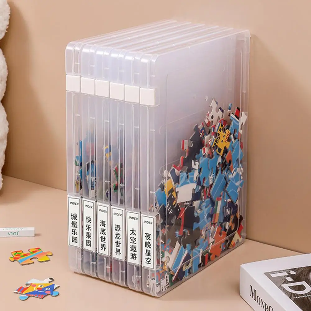 

Puzzle Storage Container Practical with Cover PP Material Multi-purpose Storage Organizer for Office