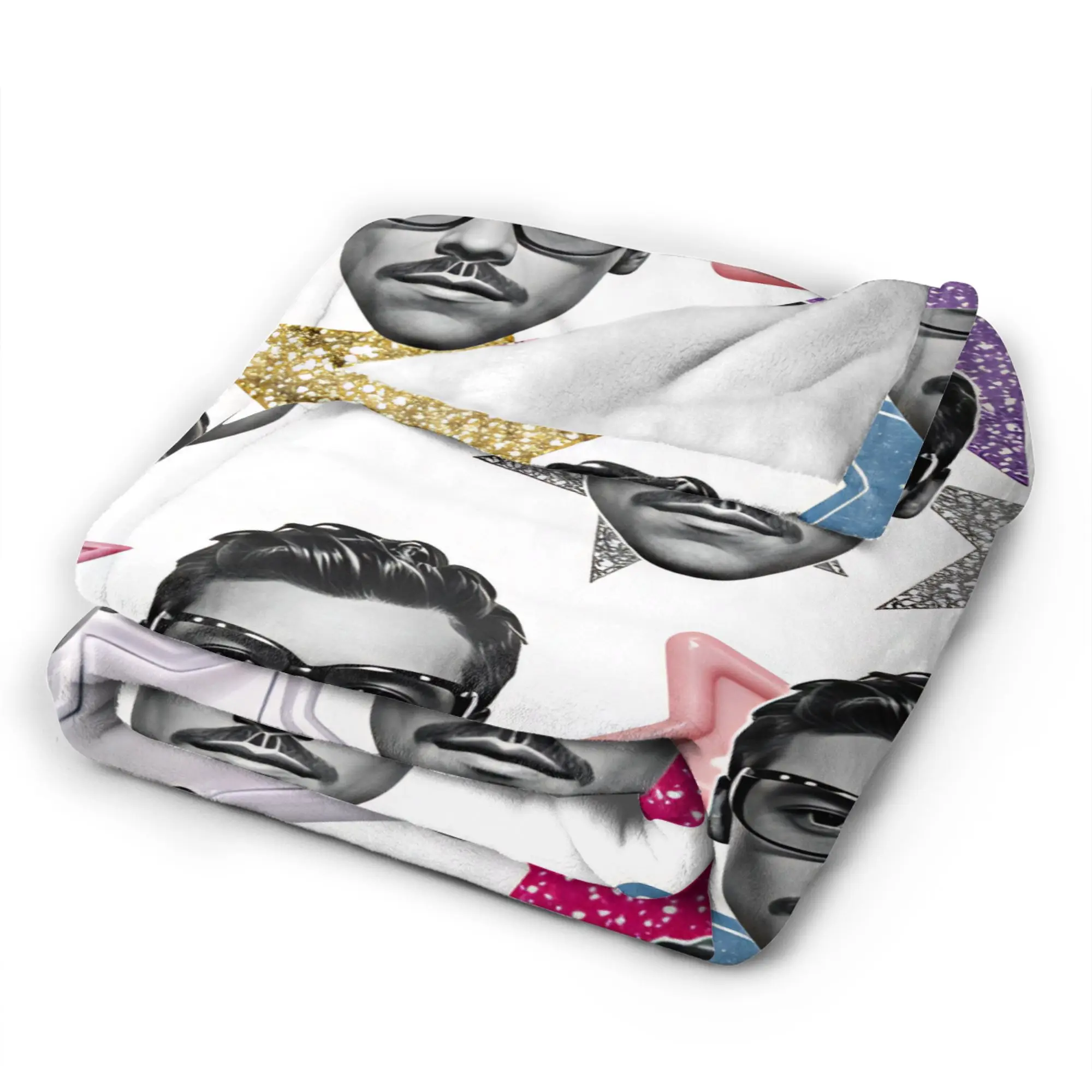 Harrys S-Styles Kiss Al the Time Bedding Throws Cozy Pattern Blanket  For Outdoor Camping Flannel Bedspread Bed Cover