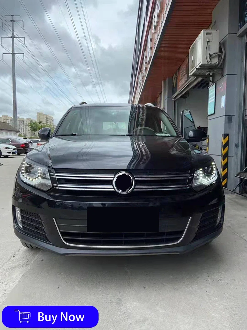 

Для VW Tiguan 2013-2016 автомобильные передние фонари, автомобильные светодиодные фары, обновленные линзы проектора, аксессуары, мигающий сигнальный светильник в сборе