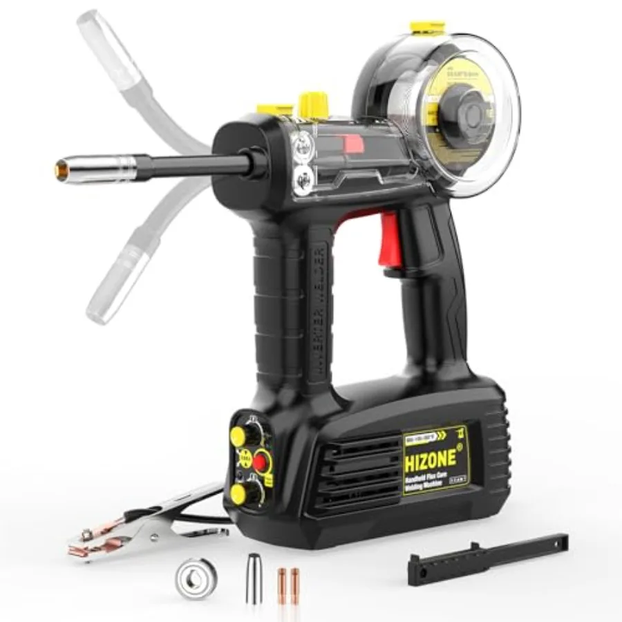 

Ручной сварочный аппарат MIG 100А, новейшая модель 2026 года, 110В, портативный, для сварки флюсовой проволокой, с функцией 360° ° Сварочная горелка MIG без газа, ручная, для сварки MIG